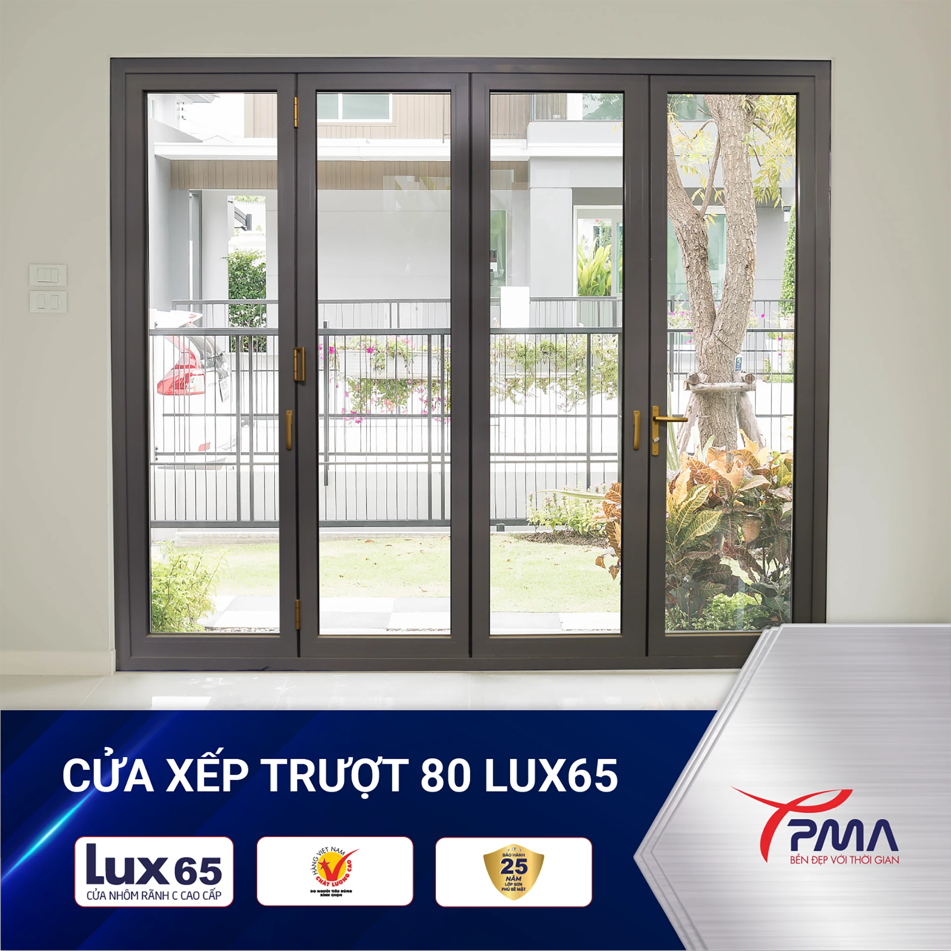 cua xep truot 80 LUX65