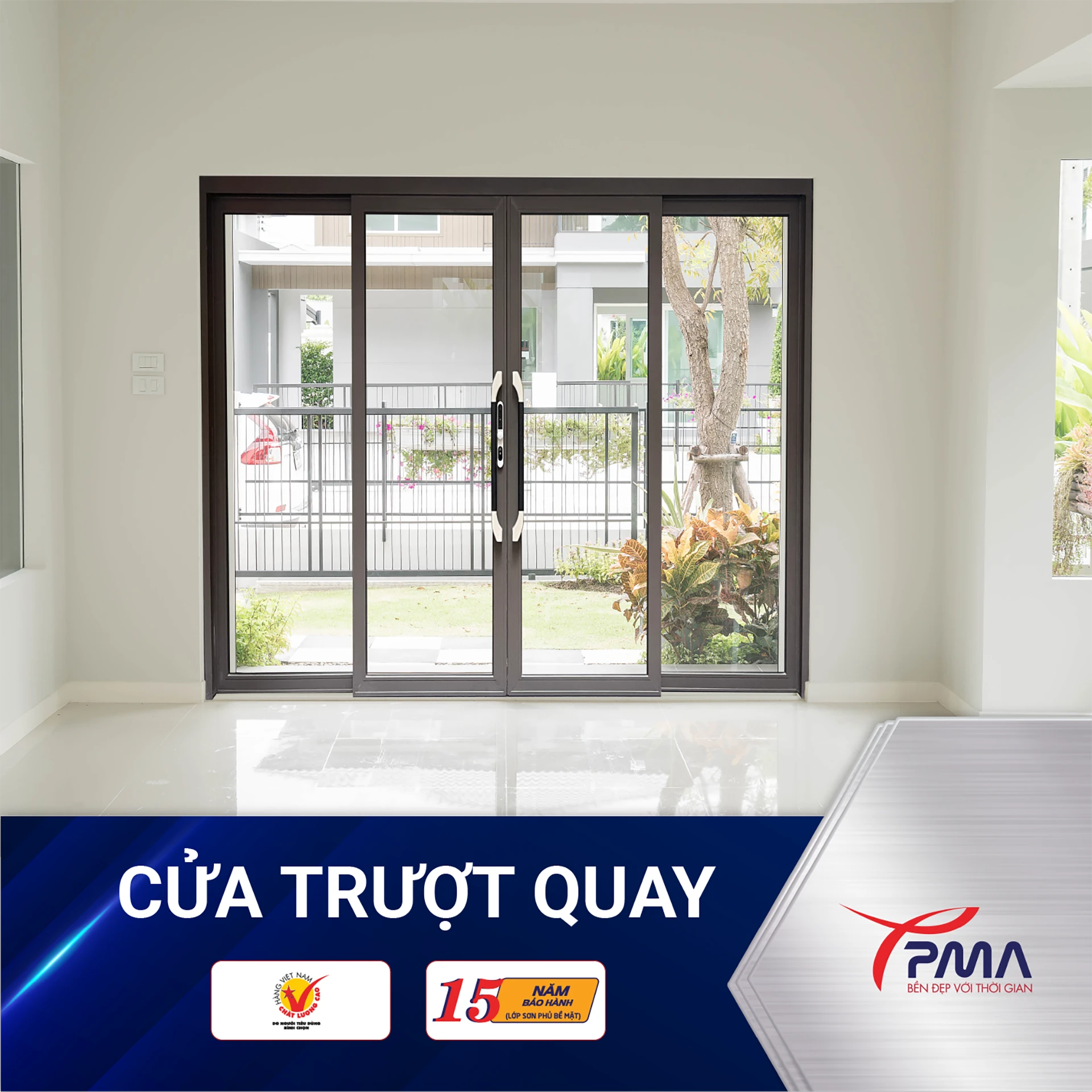 cua truot quay pma